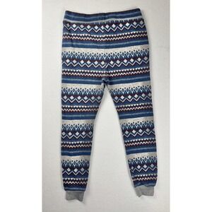 Hollister Men's Fair Isle Knit Jogger Sweatpants Blue Gray Red Size M